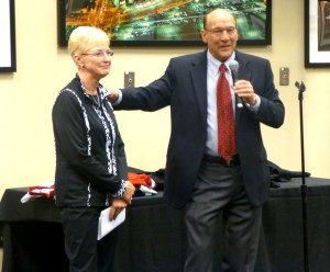 Judy and Bob Miller enjoy their suprise party