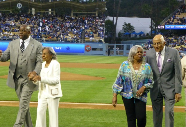 Magic, Rachel, Sharon Robinson, and Newcombe