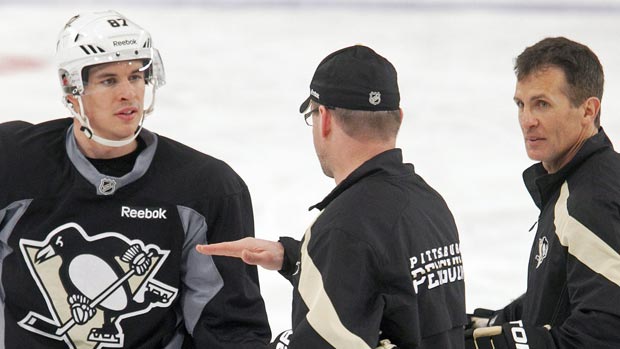 Granato (far right) with coach Bylsma and Crosby (photo courtesy cbc.ca)