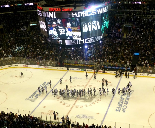 Kings eliminate the Blues again, and the perfect picture for the home fans