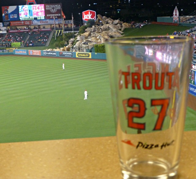 Trout's glass was full with a cycle in a 12-0 win