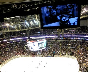 My view of theTrevor Lewis game winner from the upper press box