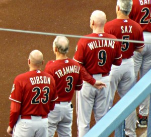 This looked like a prison lineup to L.A. fans after the last night's brawling