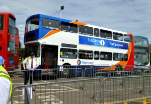 Bussing to the course