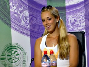 Lisicki talking with us after happier times when winning the semi's.