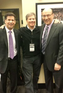 with Jim and Bob before tonight's game
